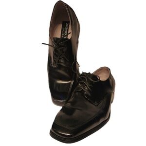 Giorgii Venturi Black Leather Men's Dress Shoes Size 12